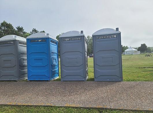 we offer a variety of event restrooms for rental, including standard porta potties, luxury trailers, and ADA units